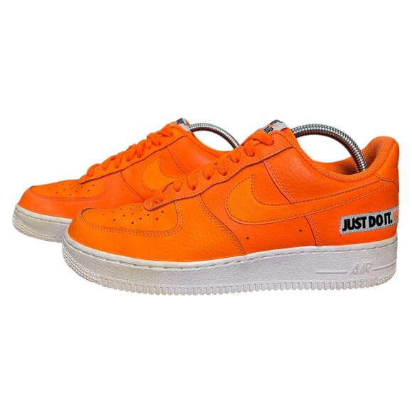 Nike Air Force 1 Low Just Do It 2018 Orange Size 8.5 Pre-Owned Rare & Stylish - Picture 15 of 16